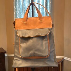 Jon Hart Design Tan and Gray Tote Bag